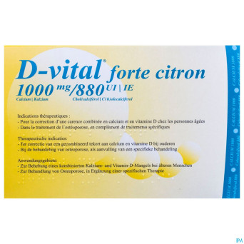D-vital forte citron 1000mg/880ui efferv. sach 30