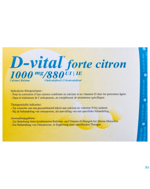 D-vital forte citron 1000mg/880ui efferv. sach 30