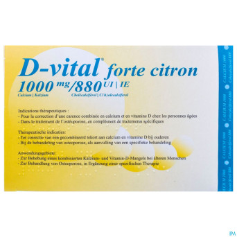 D-vital forte citron 1000mg/880ui efferv. sach 30