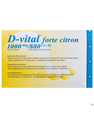 D-vital forte citron 1000mg/880ui efferv. sach 30