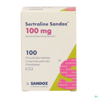 Sertraline sandoz 100mg pot comp 100 imv