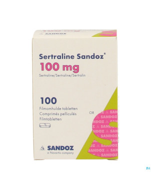 Sertraline sandoz 100mg pot comp 100 imv