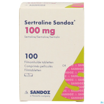 Sertraline sandoz 100mg pot comp 100 imv