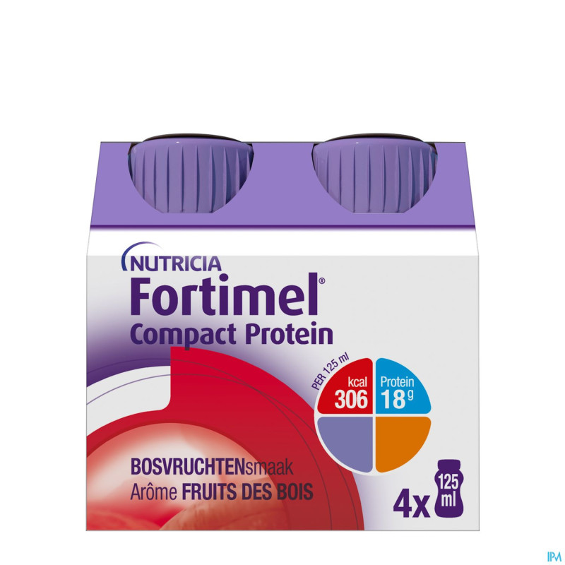 Fortimel compact protein fruits rouges    4x125ml