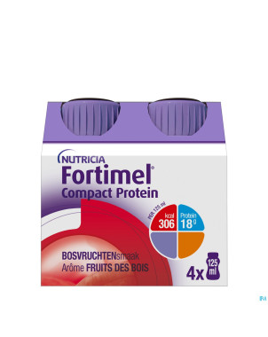 Fortimel compact protein fruits rouges    4x125ml