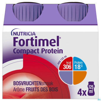 Fortimel compact protein fruits rouges    4x125ml