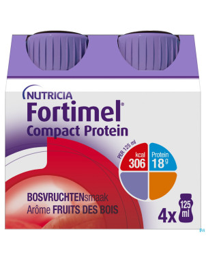 Fortimel compact protein fruits rouges    4x125ml