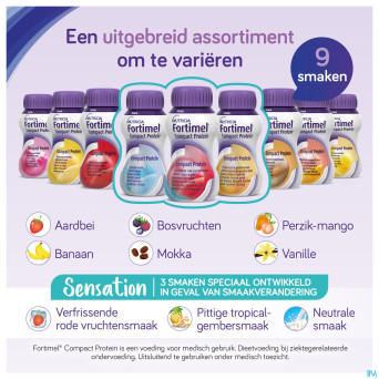 Fortimel compact protein fruits rouges    4x125ml