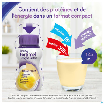 Fortimel compact protein fruits rouges    4x125ml