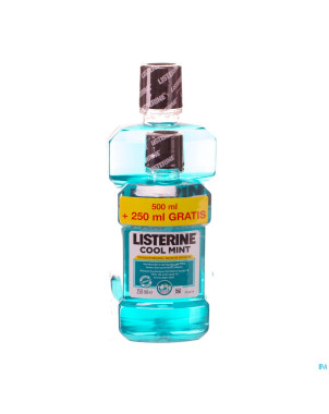 Listerine coolmint bain de bouche 500ml+250mlgrat.