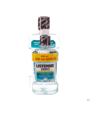 Listerine zero bain bouche 500ml + 250ml gratuit