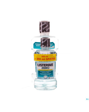 Listerine zero bain bouche 500ml + 250ml gratuit