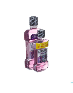 Listerine total care eau buccale 500ml+250ml grat.