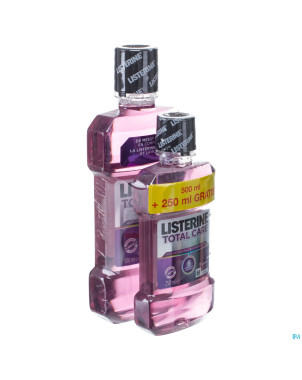 Listerine total care eau buccale 500ml+250ml grat.