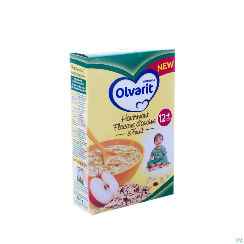 Olvarit flocons avoine & fruit    12m 250g
