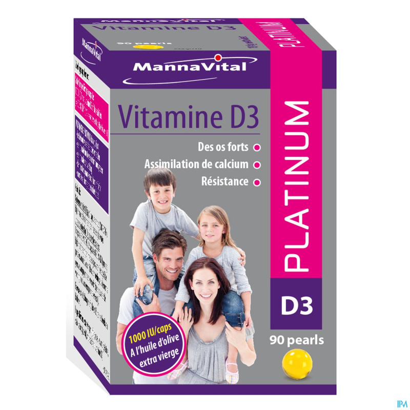 Mannavita vitamine d3 platinum    caps 90