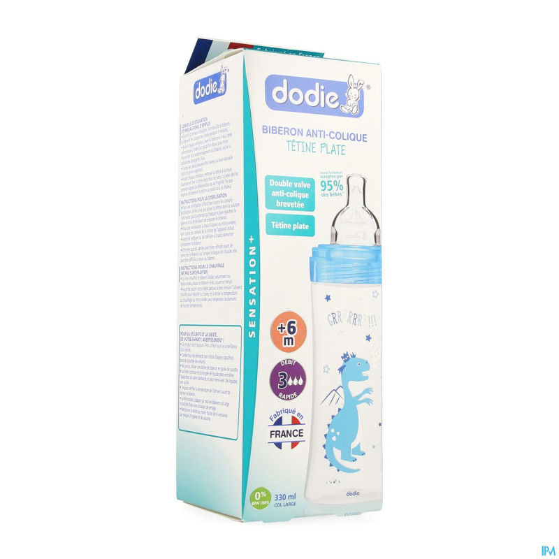 Dodie biberon sensation+ garcon    330ml