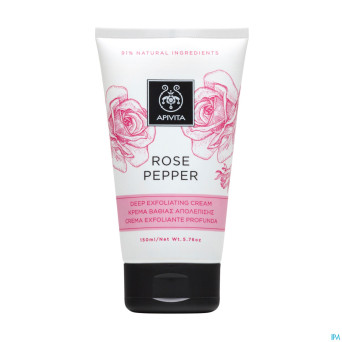 Apivita creme exfoliante rose&pepper    tube 150ml