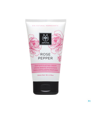 Apivita creme exfoliante rose&pepper    tube 150ml