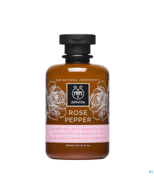 Apivita gel douche rose&pepper    300ml