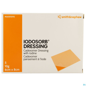 Iodosorb dressing 10g    6x 8cm 5 66001292