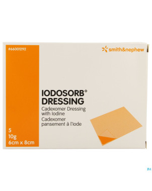 Iodosorb dressing 10g    6x 8cm 5 66001292