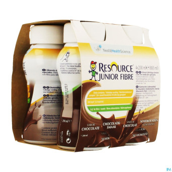 Resource junior fibre chocolat    4x200ml
