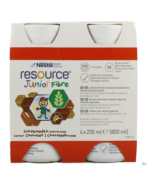 Resource junior fibre chocolat    4x200ml