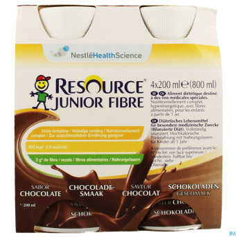 Resource junior fibre chocolat    4x200ml