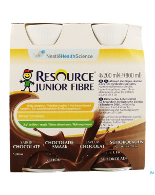 Resource junior fibre chocolat    4x200ml