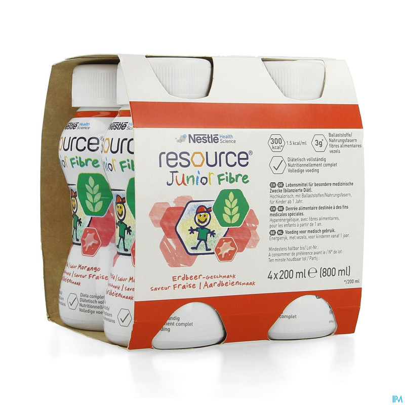 Resource junior fibre fraise    4x200ml