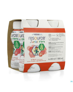 Resource junior fibre fraise    4x200ml