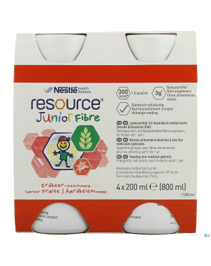 Resource junior fibre fraise    4x200ml