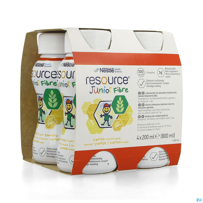 Resource junior fibre vanille    4x200ml