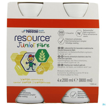 Resource junior fibre vanille    4x200ml