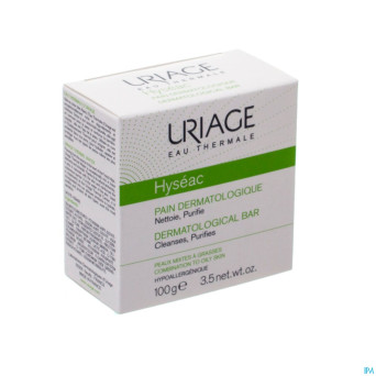 Uriage hyseac pain dermatologique savon    100g