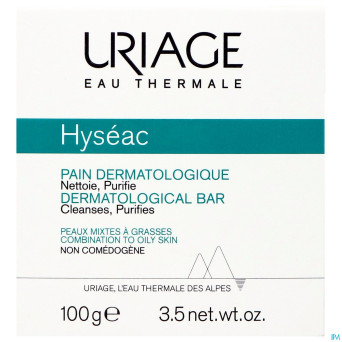 Uriage hyseac pain dermatologique savon    100g
