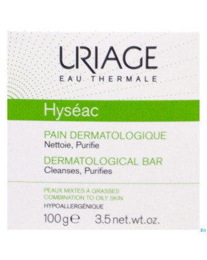 Uriage hyseac pain dermatologique savon    100g