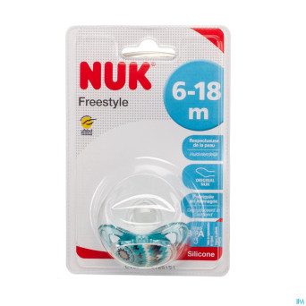 Nuk sucette freestyle bleu 6-18m