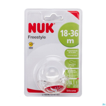 Nuk sucette freestyle lapin +18m