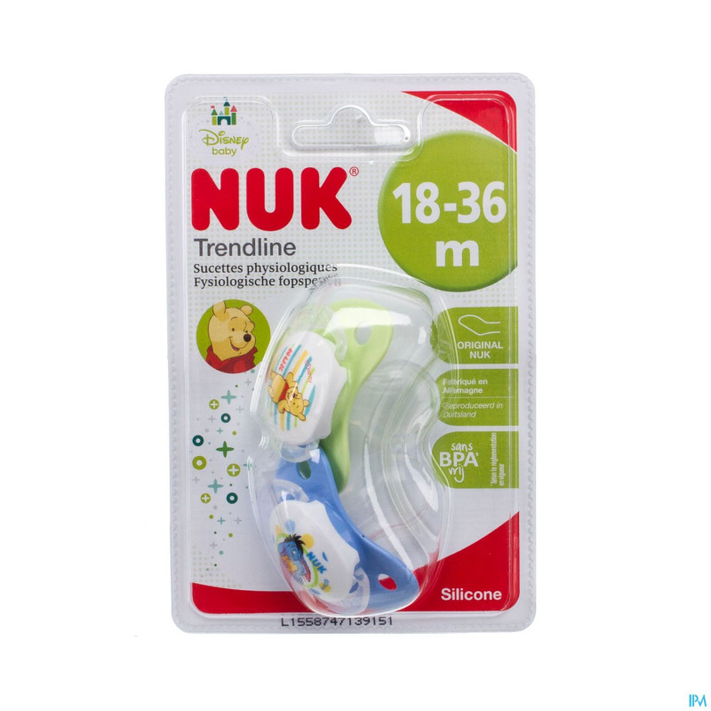 Nuk sucette duo winnie tp +18m