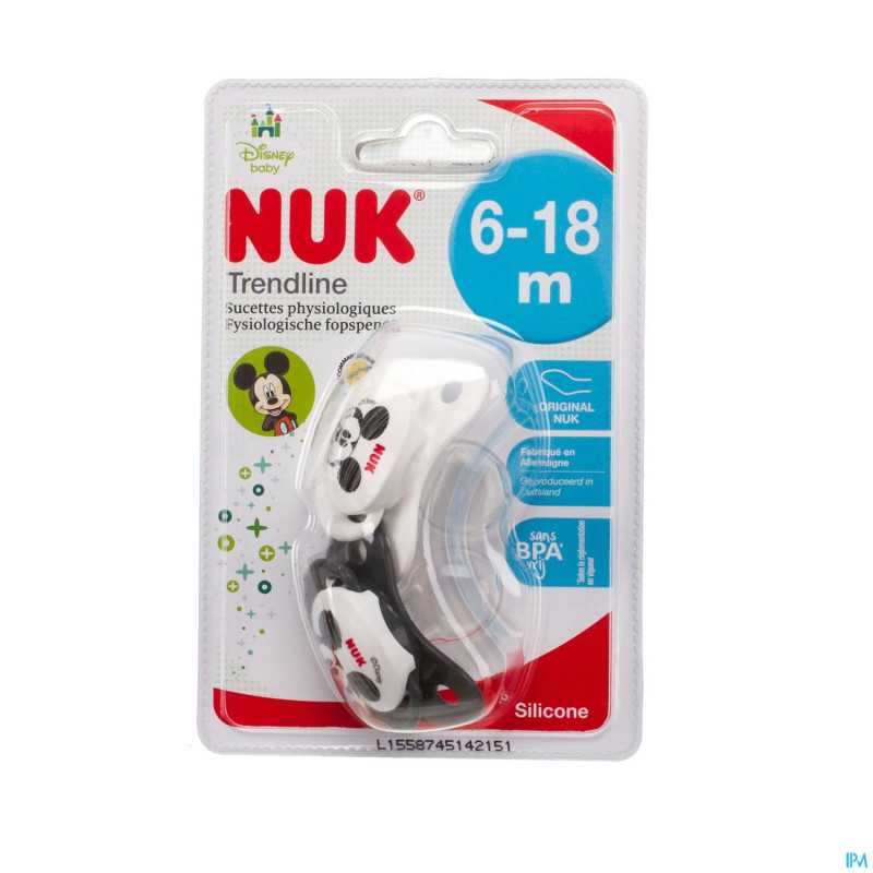 Nuk sucette duo mickey 6-18m