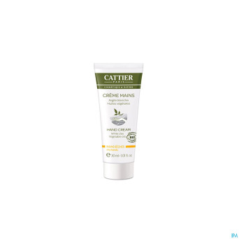 Cattier creme main argile blanche    tube  30ml