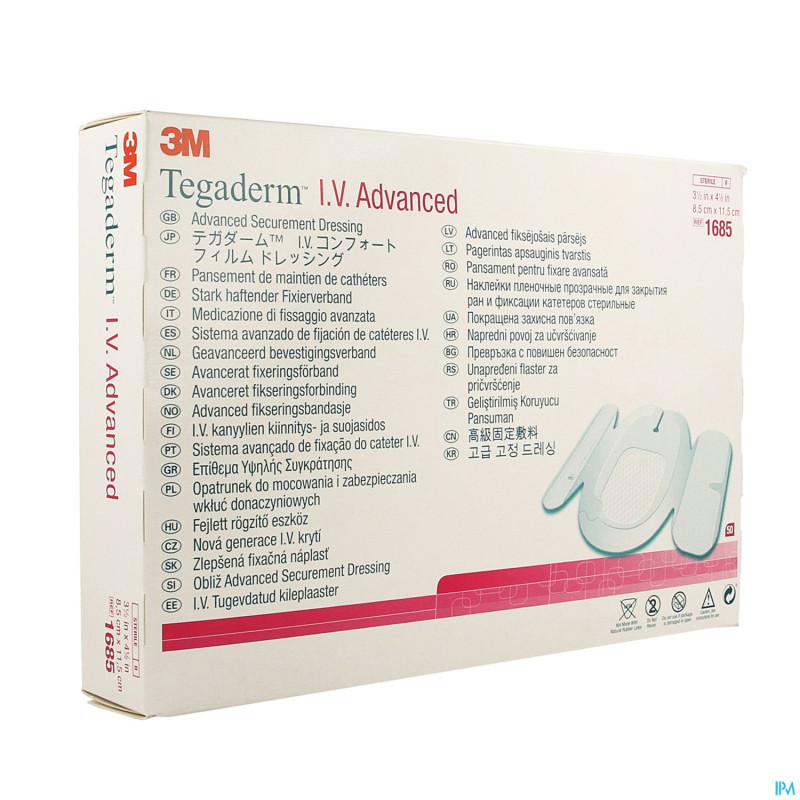 Tegaderm iv advanced dressing  8,5x11,5cm  50 1685
