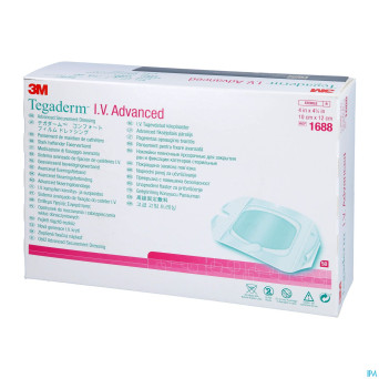 Tegaderm iv advanced dressing 10,0x12,0cm  50 1688