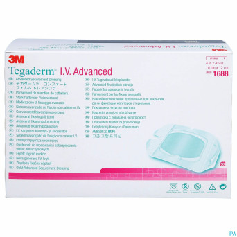 Tegaderm iv advanced dressing 10,0x12,0cm  50 1688