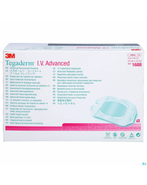 Tegaderm iv advanced dressing 10,0x12,0cm  50 1688
