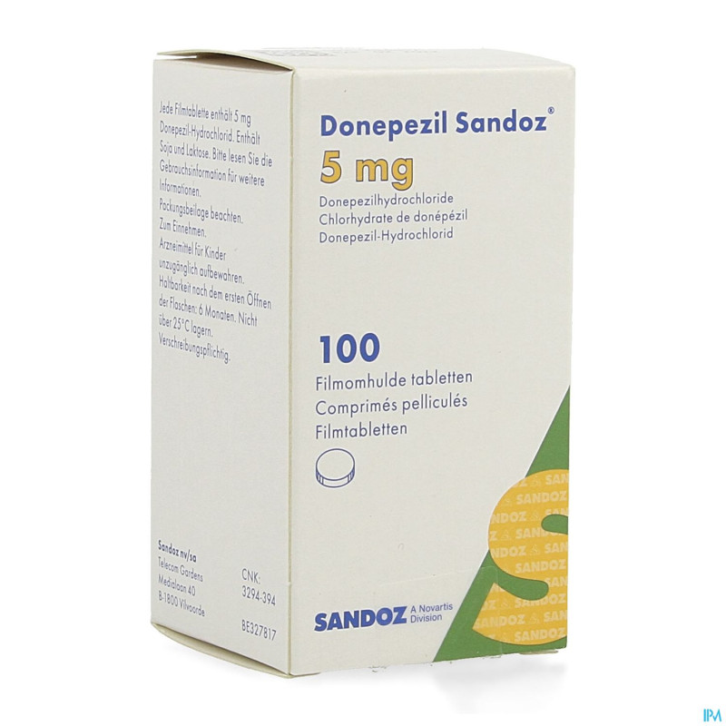 Donepezil sandoz  5mg comp pell 100