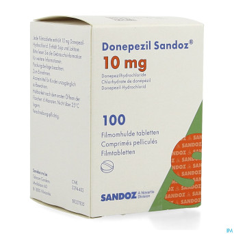 Donepezil sandoz 10mg comp pell 100