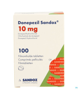 Donepezil sandoz 10mg comp pell 100
